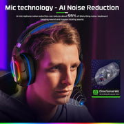 「2024 New」Fc200 Gaming Headset for Ps4/Ps5/Pc/Xbox/Nintendo Switch, PS4 Headset with Microphone, 3.5Mm Gaming Headphones with RGB Light