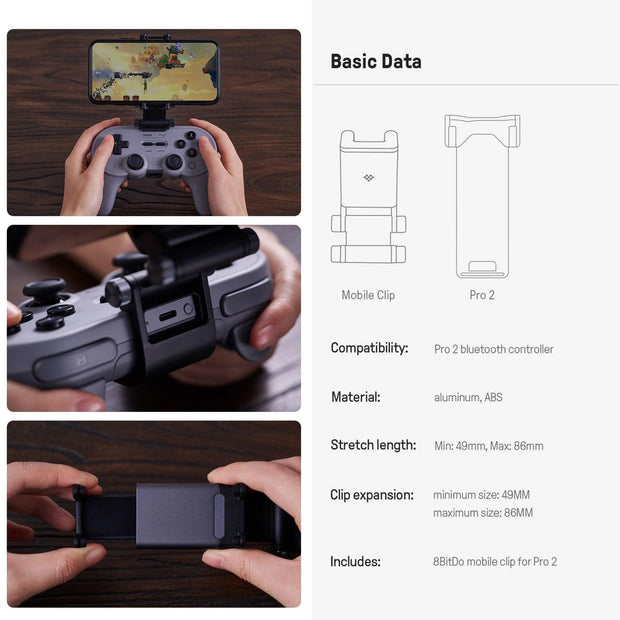 Mobile Phone Holder for Pro 2 Controllers: Turn Your Android or Ios Phone into a Mobile Gaming Platform