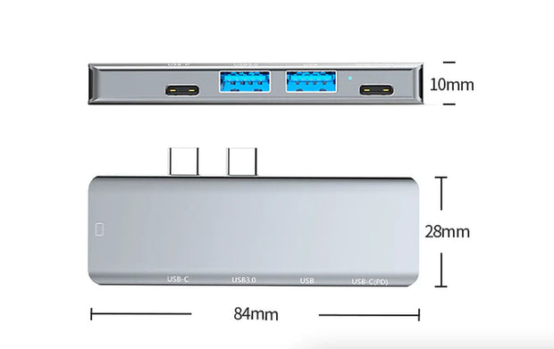 Multiport USB-C Hub Type C to USB 3.0 4K HDMI Adapter for Macbook Pro / Air USA